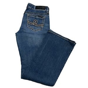 Seven7 Contrast Stitching Boot Cut Jeans